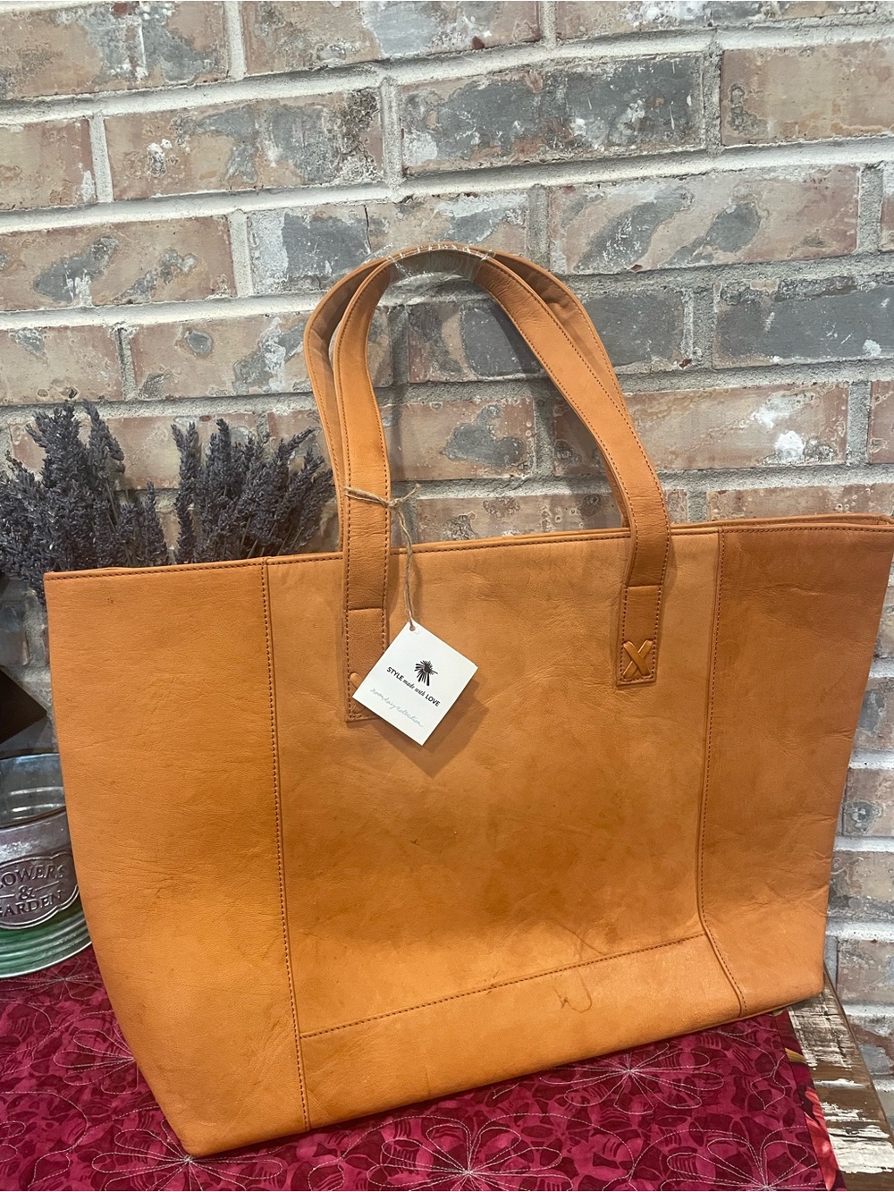 NWT Moonday Collection Modern Leather Tote